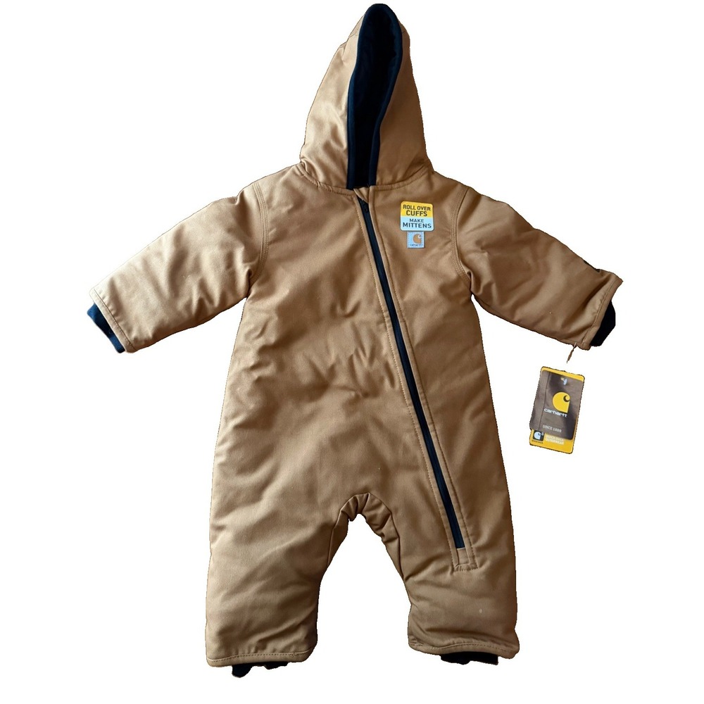 Carhartt CM8641 Quick Duck Snowsuit 12M Brown Insulated Coveralls NWT